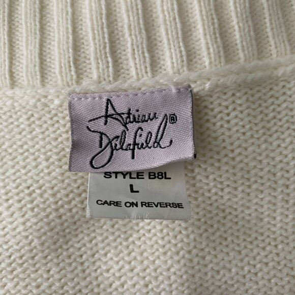 Haut Manches Courtes Adrian Delafield Taille L – Floral Jaune Orangé, Perles